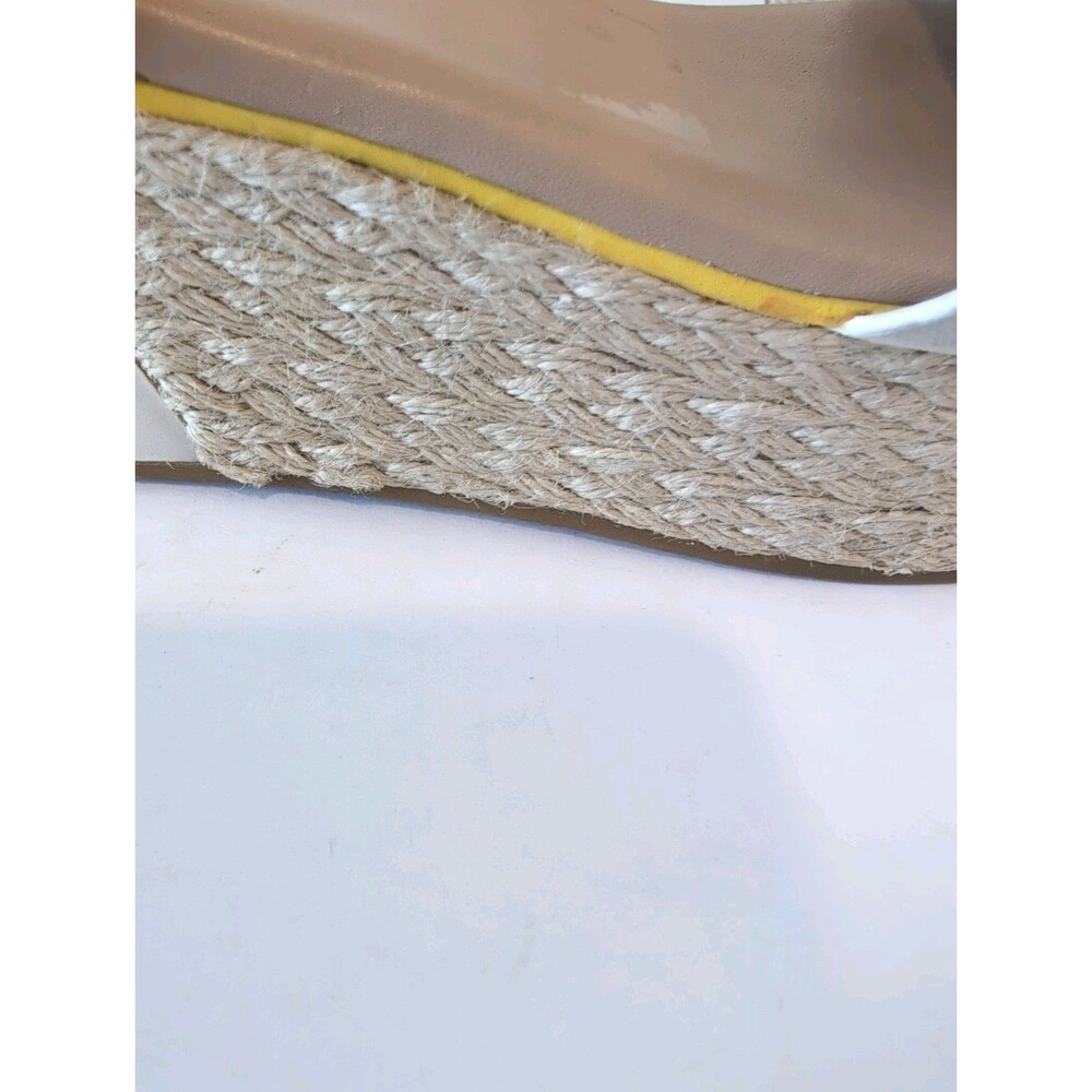 Cole Haan Ivory Leather Woven Platform Wedge Sandals Women's Size 9.5 B - Picture 4 of 11